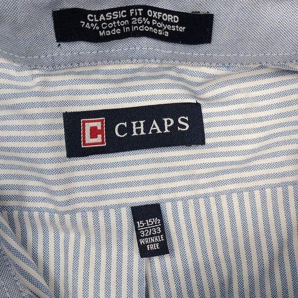 Chaps men's dress shirt size 15/15 1/2(32/33) - Picture 2 of 10